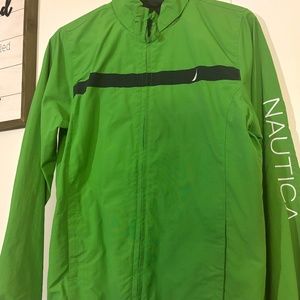 Vintage Nautica Kelly Green 90's Prep Sport Windbreaker